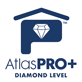 Aiospro diamond level badge featuring a stylized diamond and house design.